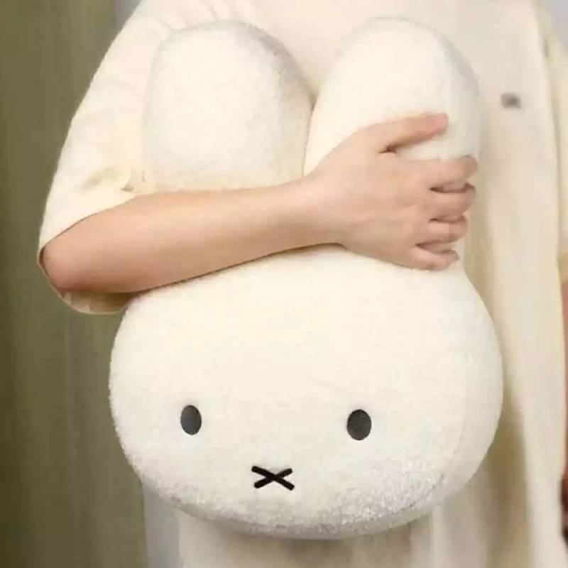 White 40cm Beige Huge Mascot Rabbit Face Sleeping Cushion Hug Pillow Bed