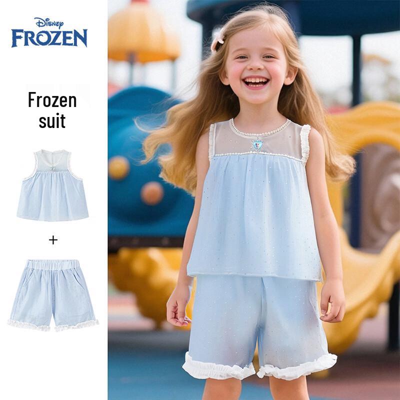Disney Girls  Sleeveless T-Shirt & Shorts Set 110