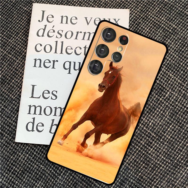 Running Horses Animal Case For Samsung Galaxy S25 Ultra S21 S22 S23 S24 Ultra S9 S10 S20 Plus S25 FE Back Cover