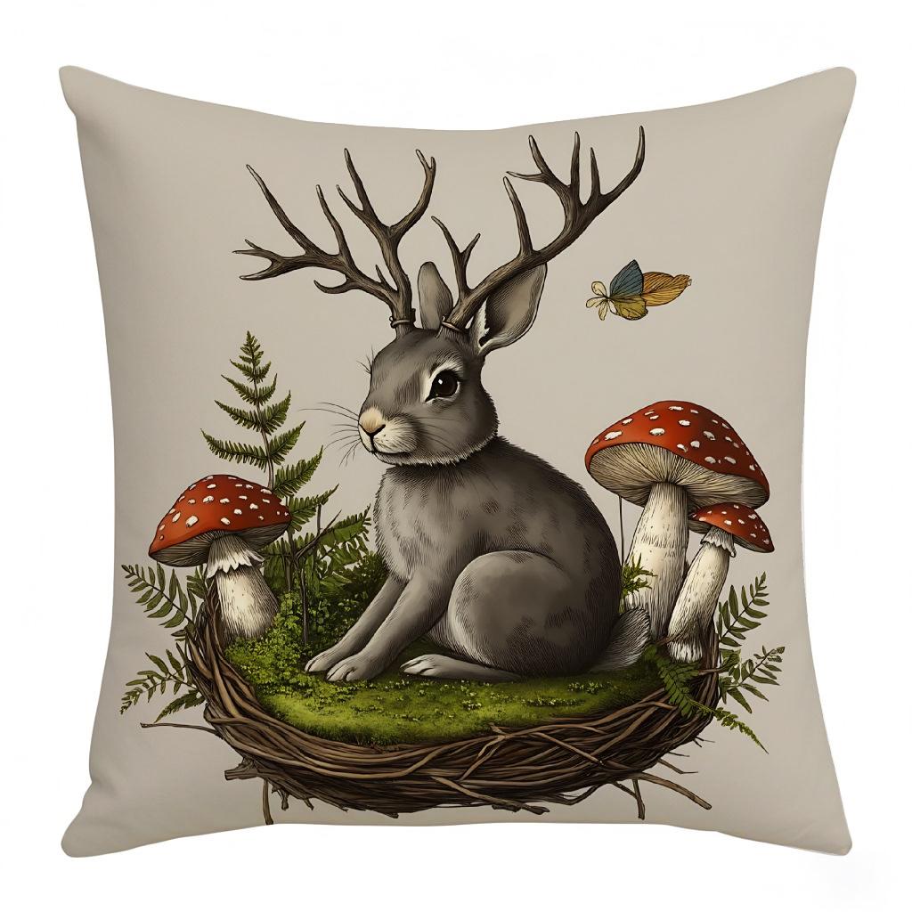 

Серия Хэллоуин Наволочка Наволочка Дом Гостиная Диван Украшение Наволочка с кроликом 45 * 45 (excluding core)