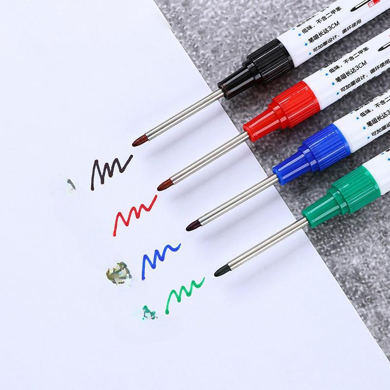 4 Teile/satz 32mm Tiefe Loch Lange Nib Kopf Marker Für Metall Perforieren Stift Wasserdicht Badezimmer Holzbearbeitung Dekoration Multi-Zweck