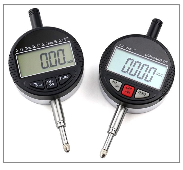 12.7mm Digital Display Dial Indicator - 0.01mm Micrometer Depth Gauge Accurate to 0.001mm