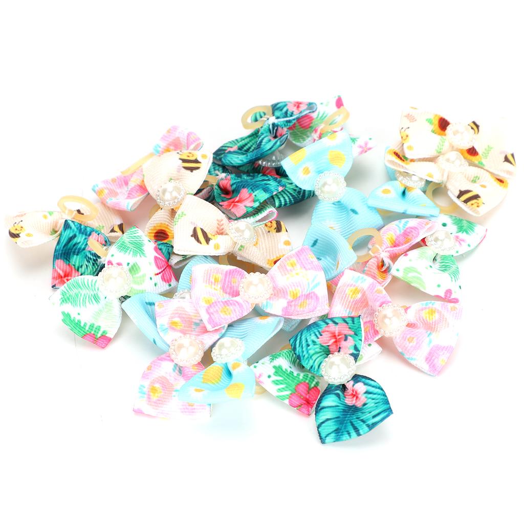 25pcs Pet Hair Bows Mixed Styles Pet Cat Puppy Small Dog Grooming Accessories