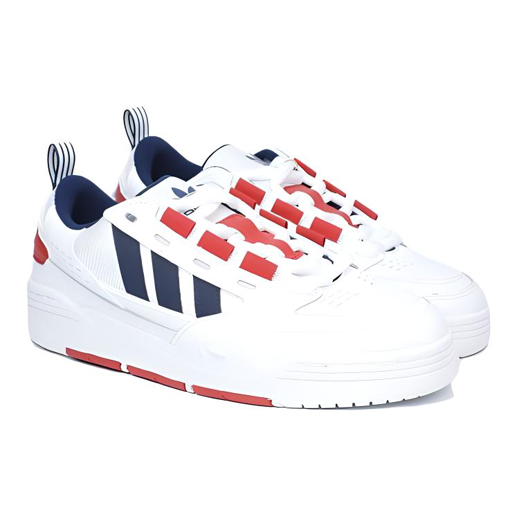Adidas Versatile Shock Absorbing Low Top Kids Skate Shoes Kids Skate Shoes White Red IG7485