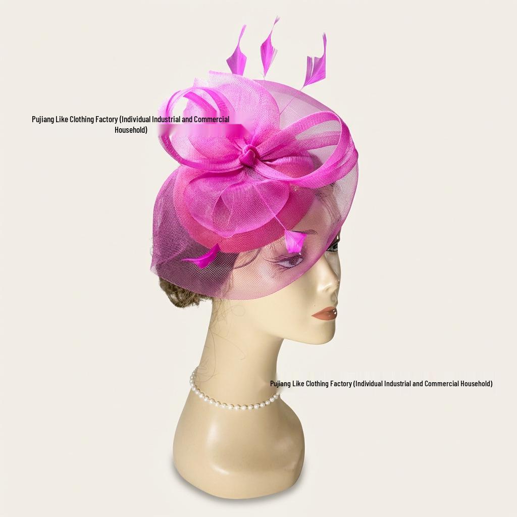 Elegant Feather Bridal Fascinator for Tea Party or Derby