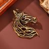 Dainty Hollowed Horse Brooch Pin Alloy Chest Jewelry Lightweight Corsage Pin for Women Men Color Selection