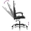 Gaming Chair Black and White Faux Leather