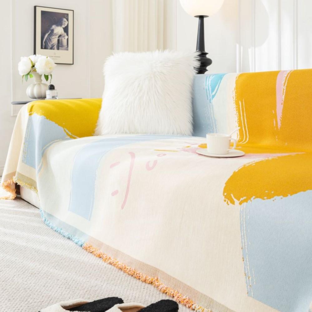 

Красочный чехол для дивана с принтом граффити, одеяло, полный чехол для дивана, универсальное полотенце для дивана, домашний декор, декор для гостиной 180X130cm жёлтый