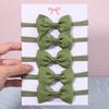 5/6Pcs Girls Solid Color Bowknot Headband For Baby Kids Grograin Ribbon Headwear Hair Bands Infant Hair Accessories
