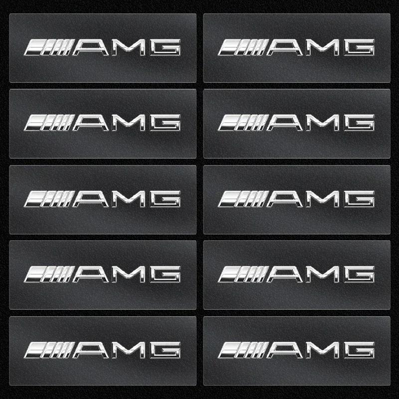 FBK3 Car For Mercedes Benz AMG Car Front Seat Headrests Badge Decal Car Side Window Stickers for Mercedes Benz AMG W204 W205 W212 W21