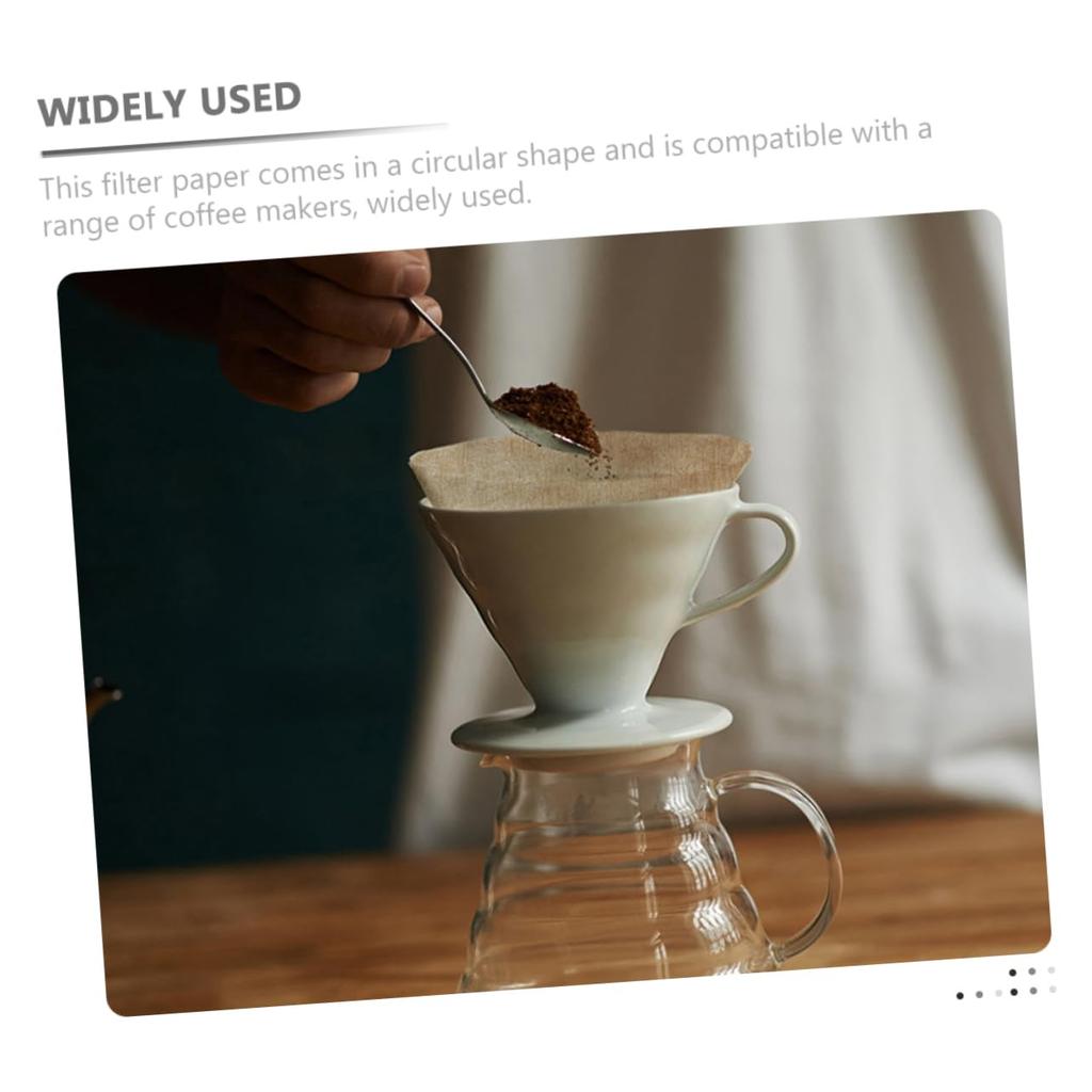 NUOLUX Coffee Filter 300 Round Filter Paper Perfect for Coffee Espresso Coffee Espresso Coffee Filter Brown Paper, Sheets, Set, Camping, Outdoors,