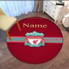 Custom Name Liverpool Football Club Printed Round Rug Carpet Chair Rug Area Rug Entryway Doormats,for Office Chair Living Room Bedroom Kitchen Room.