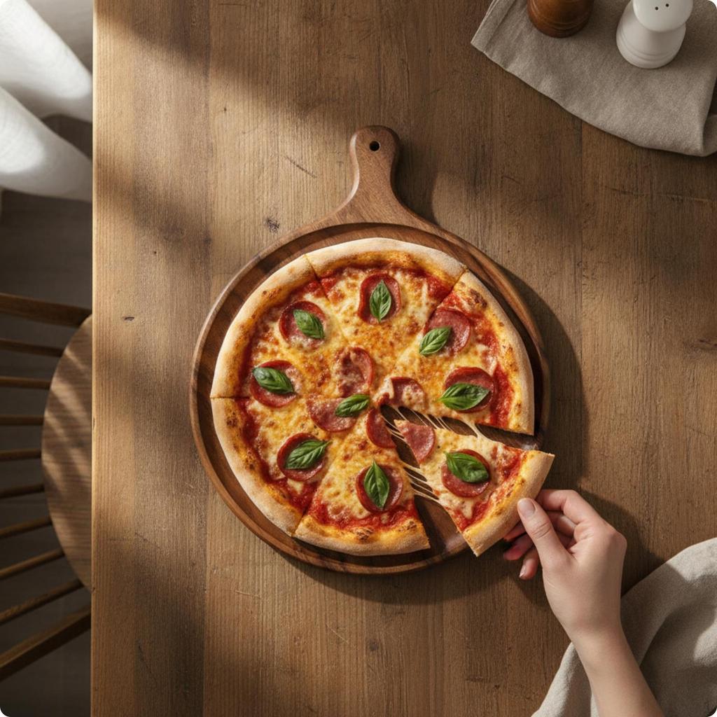Wooden Serving Board with Handle Pizza Smooth Walnut Platter for Hosts,