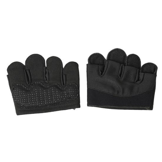 1 Pair Gym Gloves Sweat-absorbing Breathable Anti-slip Men Women Weight Lifting Training Fitness Four-finger Gloves Hand Guard Protector