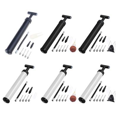 Manual Ball Pumps Small Sports Ball Inflator with Needle, Nozzle, Hoses Hand Pumps for Volleyballs, Soccer, Basketball