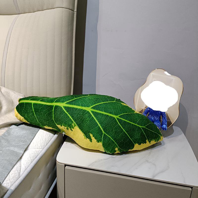 Подушка-подушка с листьями Растение Тропические растения Подушка для гостиной Диванная подушка Подушка-лист Панцирь черепахи Декоративная Зеленая Спальня