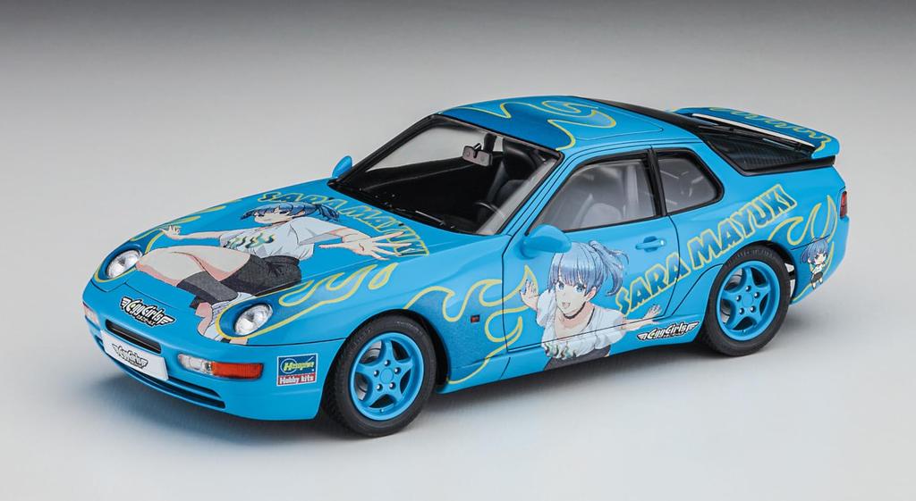 Hasegawa Porsche 968 Tamago Girls Maiyuki Sara Plastic Model Kit SP615 1/24 w/Figure (Automobile)