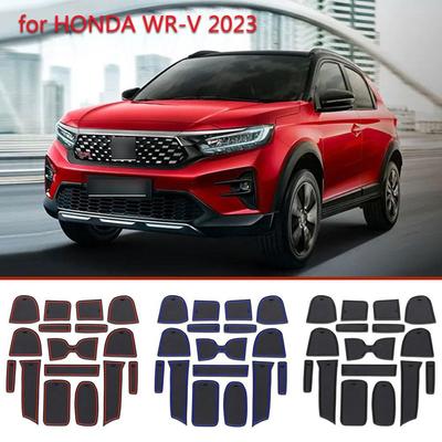 Automotive Rubber Anti-slip Mat Interior Door Slot Noise Reduction Anti-scratch Protection Interior Trim Mat For Honda WRV 23-24
