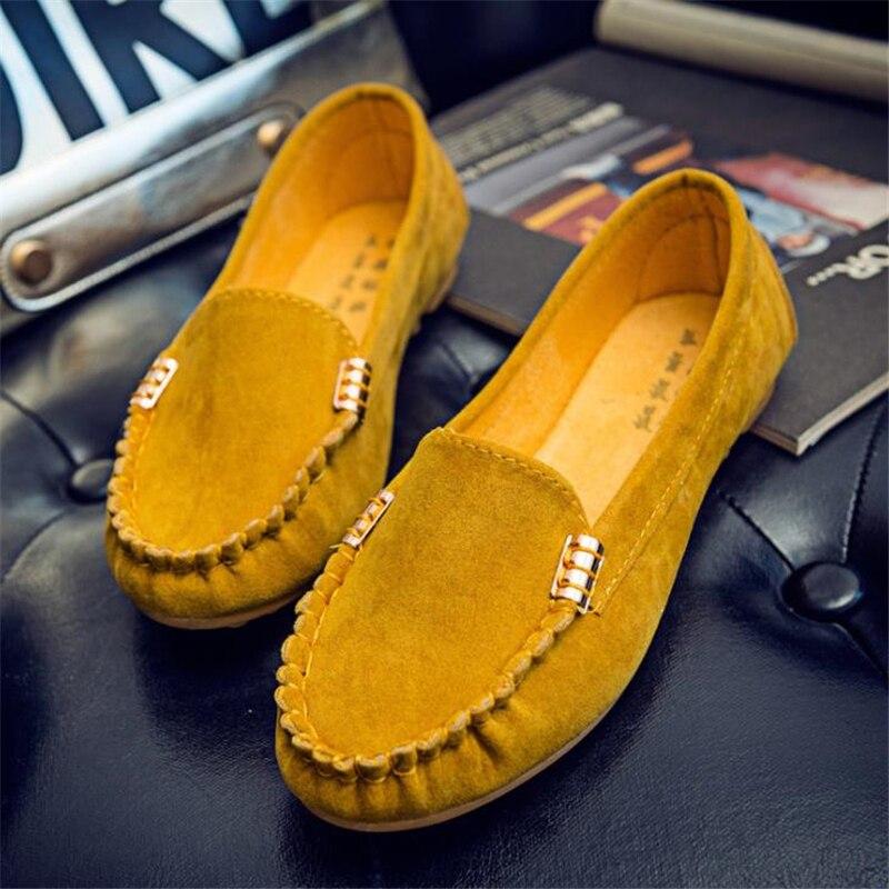Lässige flache Schuhe Frühling Herbst Flache Damenschuhe Rutscht Weiche runde Zehenpartie Übergröße Denim Flats Jeans Loafers Zapatos Mujer