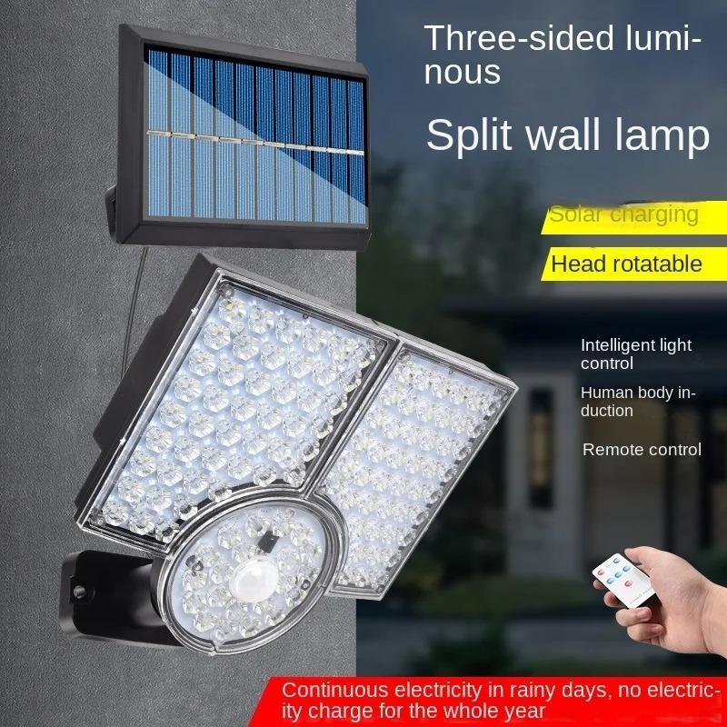 5000LM Solar Light Outdoor 3 Working Mode Motion Sensor Solar Remote Control LED Garden Wall Lamp Outdoor Light IP65 Waterproof