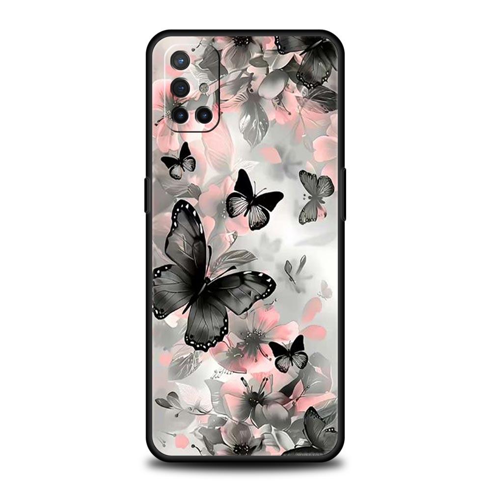 Fashionable Butterfly Flower Phone Case For Oneplus 13R 13 12R 11 10T 10R Nord N100 N200 N10 10 9 9R 9RT CE 3 2 Z Pro Soft TPU