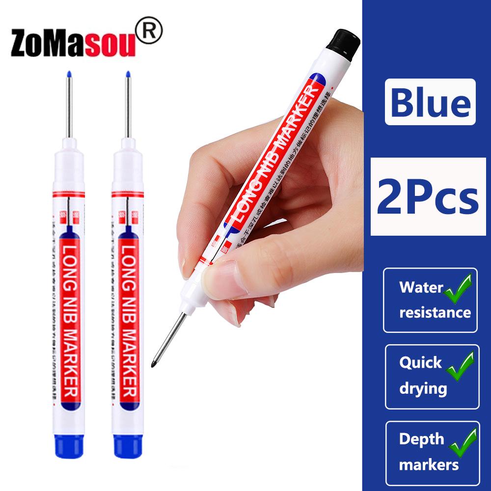 1-100 Stück 20mm Langer Kopf Markerstift Mehrzweck Holzbearbeitung Fliesen Dekoration Tiefloch Marker Stifte Rote/Schwarze/Blaue/Grüne Tinte