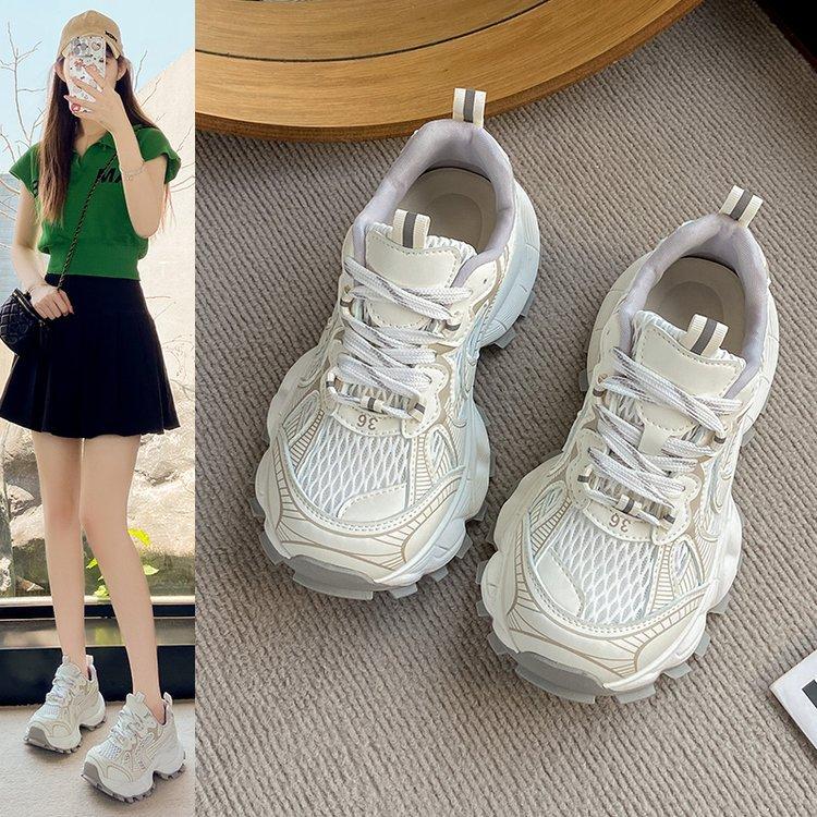 Fashion Spring and Summer Muffin Bottom Platform Shoes Are Not Tired Feet Mesh Casual Sports Shoes Women