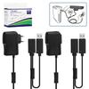 NEW EU US for Xbox 360 PLUG USB AC Adapter Power Supply with USB Charging Cable for Xbox 360 X-360 Slim Kinect Sensor Game Acces