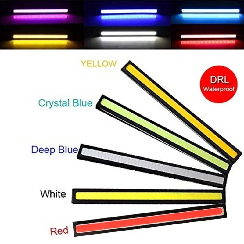 1/2pcs 17cm COB DRL LED 12V 6000K Waterproof Daytime Running Light Auto Strip Light Car COB Fog Lamp Car Styling Led DRL Lamp