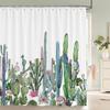 Waterproof Shower Curtains European Flowers 3D Bathroom Curtains With Hooks Printing Decoration 180*240Cm Washable Bath Screen