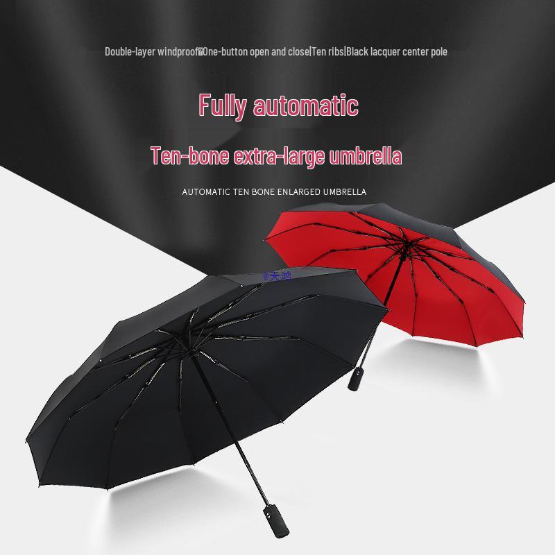 Double-Layer Automatic Windproof Umbrella: Durable, Large, and Portable for Two; Suitable for Men and Women In Any Weather
