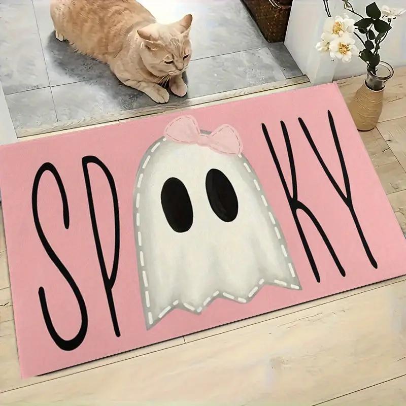 Halloween Ghost Printed Kitchen Carpet Living Room Dining Room Laundry Floor Mat Bath Balcony Hallway Non-slip Door Mat