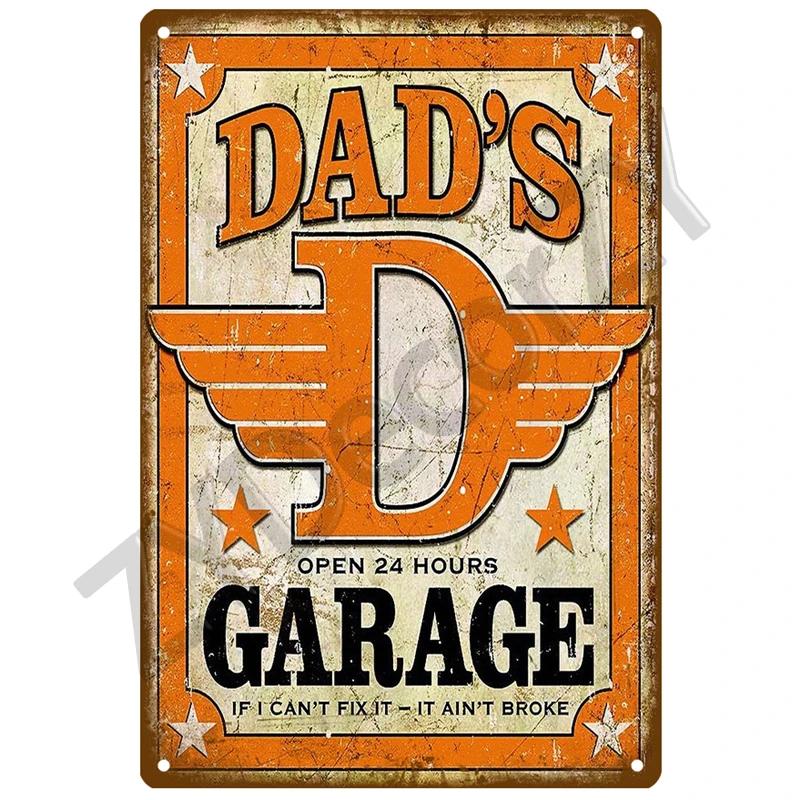 Garage Metal Sign House Plaque Metal Poster Tin Sign Plate Wall Posters Vintage Retro Aesthetic Room Decor Wall Art Decoration