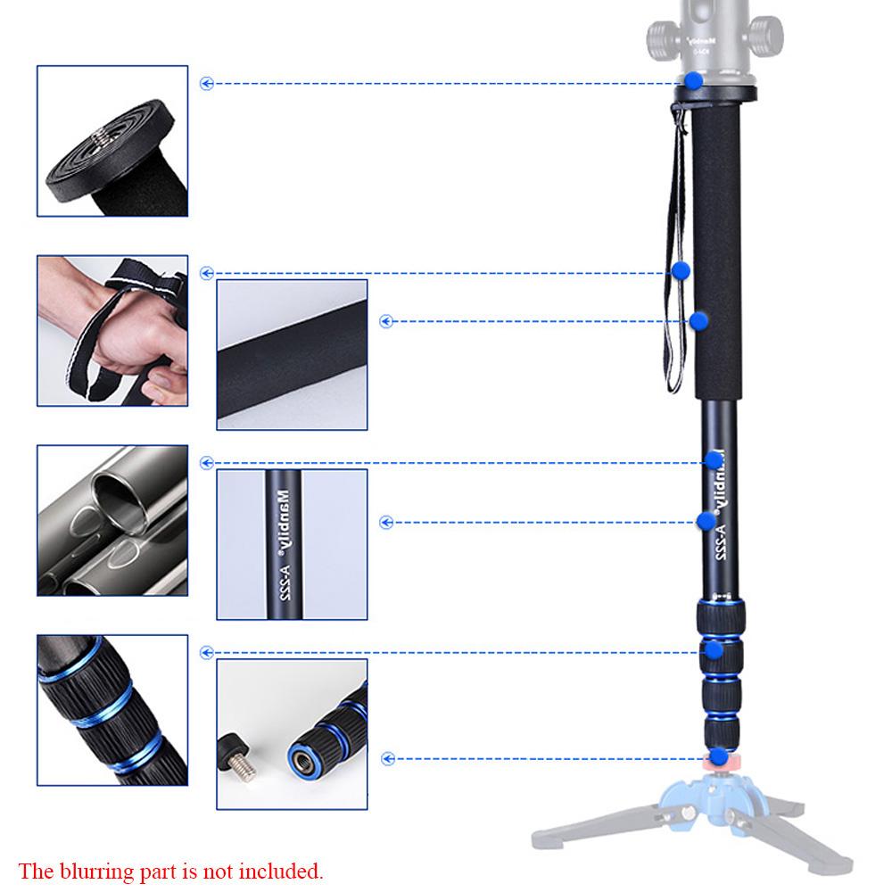 Telescopic Adjustable Portable Aluminium Alloy Photography DSLR Camera Camcorder Monopod Unipod Pole Walking Stick for