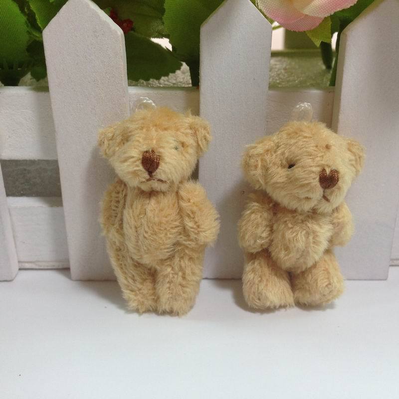 10Pcs 4.5Cm Soft Mini Joint Rabbit Plush Doll Toys Teddy Bears Animal Stuffed Plush Pendant Keychain Girl Diy Ornaments Gifts