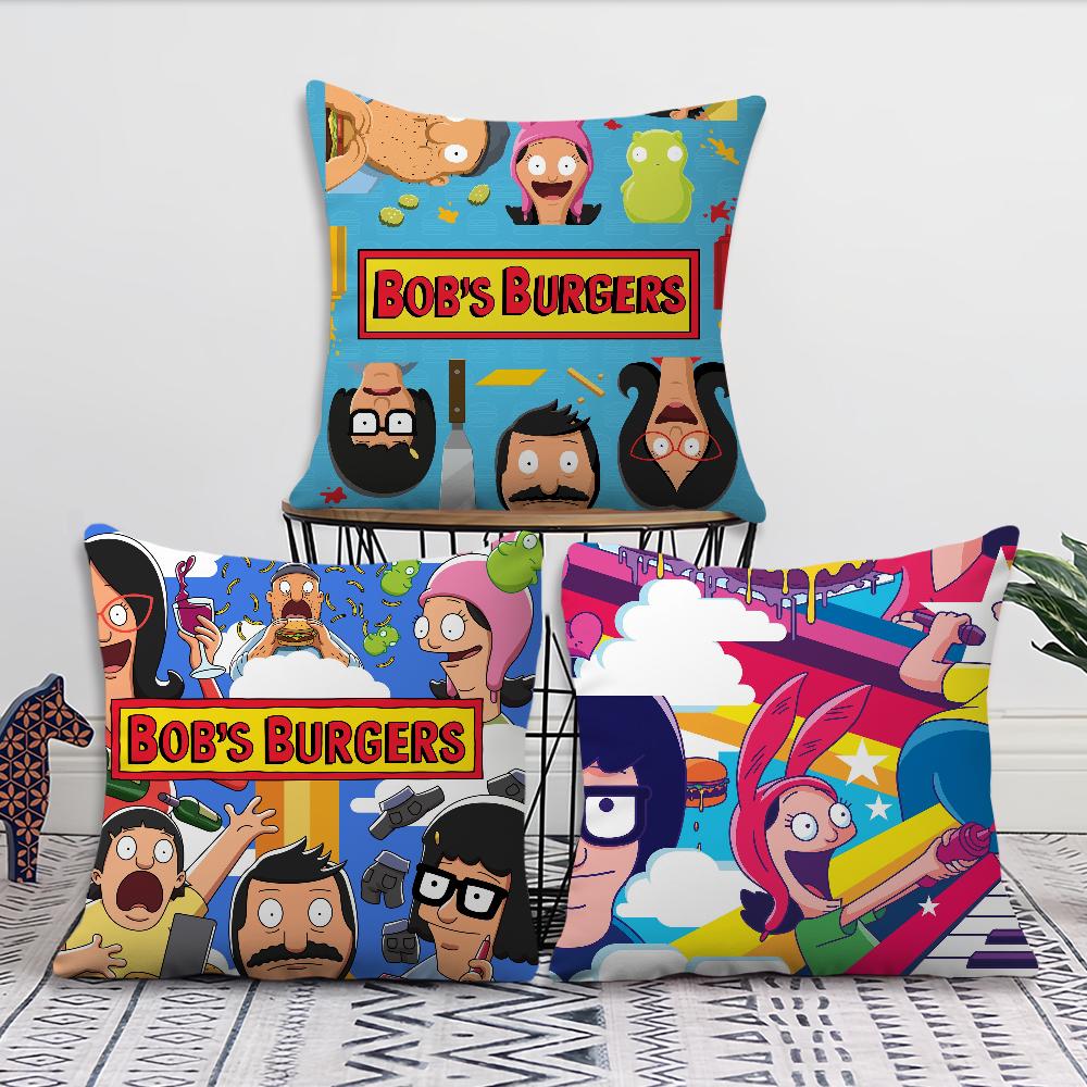 Cartoon B-Bobs Cute B-Burgers Pillow Case Sofa Living Room Bedroom Headboard Backrest Cushion Square Cushion Nap Time