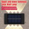 10/8/6/4LEDs Solar Wall Lamp Yard Street Decor Light Outdoor Waterproof Up and Down Luminous Lighting Garden Landscape Lamp