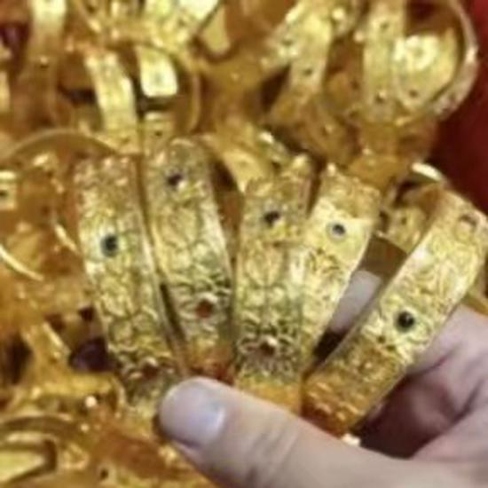 Golden Engraved Peony Flower Openable Bracelet - Light Luxury Chinese Trend Style High-End Jewelry