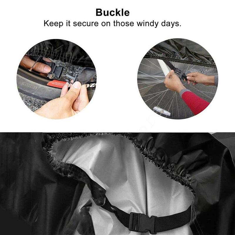 Waterproof Bicycle Covers Dustproof Bike Tent Multipurpose Protective Sleeve XL Size Case Snow Rain UV Protector Black