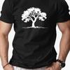Mens Casual Summer Cotton TShirt with Large Tree Design Crew Neck Short Sleeve Breathable Fabric Men Clothing Comfortable