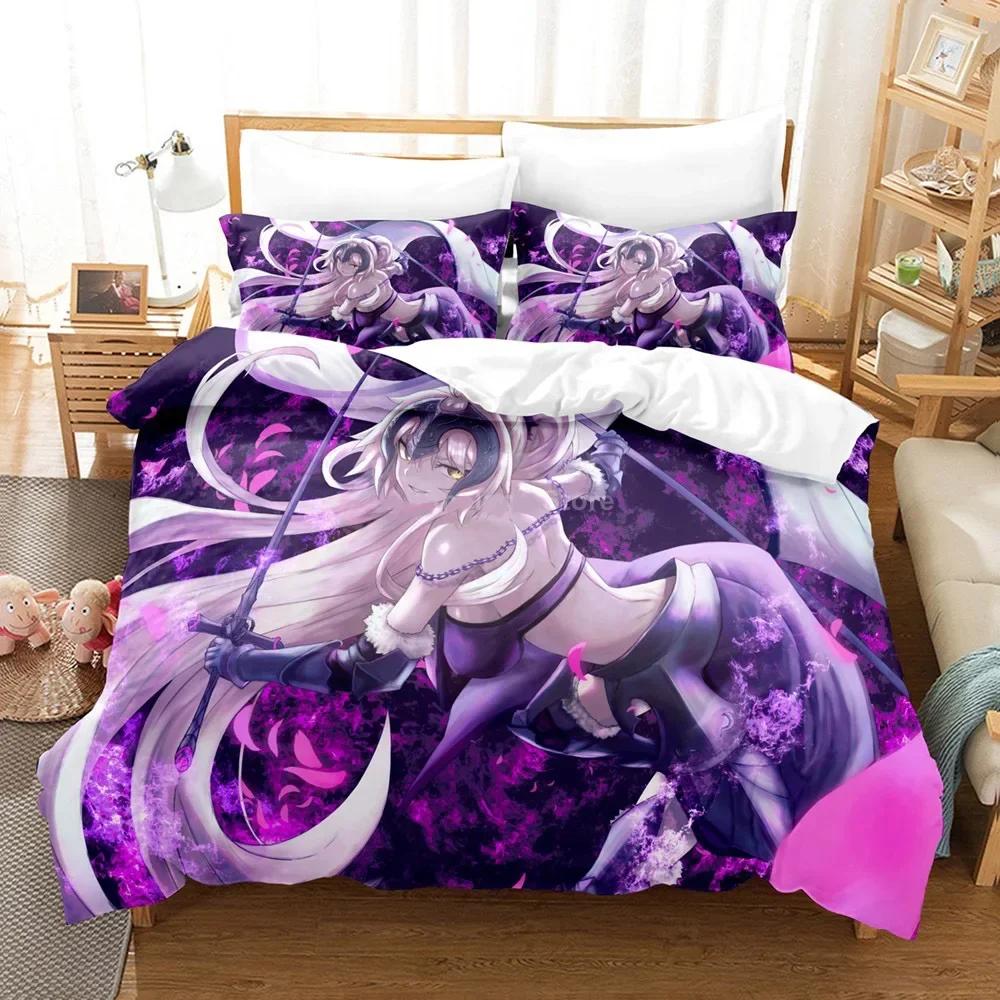 Luxury New 3D Print Anime Fate Nero Bedding Set Saber Duvet Cover Bedroom Comforter Covers Single Twin King Size Quilt Cover