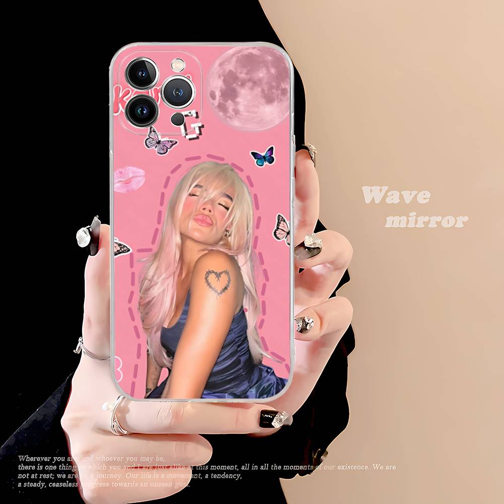 Singer K-Karol G For IPhone 17 16 15 14 13 12 Mini 11 Pro Max Transparent Case