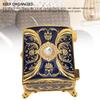 Zinc Alloy Metal Jewelry Box Sparkling Rhinestones Treasure Chest Box  Dressing Table