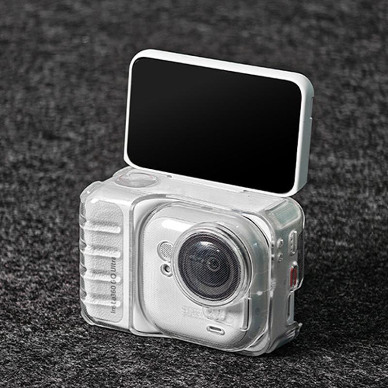 For Insta360 Go Ultra Protective Cover Tpu Ice Sensing Heat Dissipation Anti Drop Protective Case With Lens Cap & Lanyard