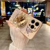 Luxury Glitter Butterfly Metal Ring Magsafe Case for iPhone 16 15 Pro Max 13 14 Plus Detachable Magnetic Ring Holder Case