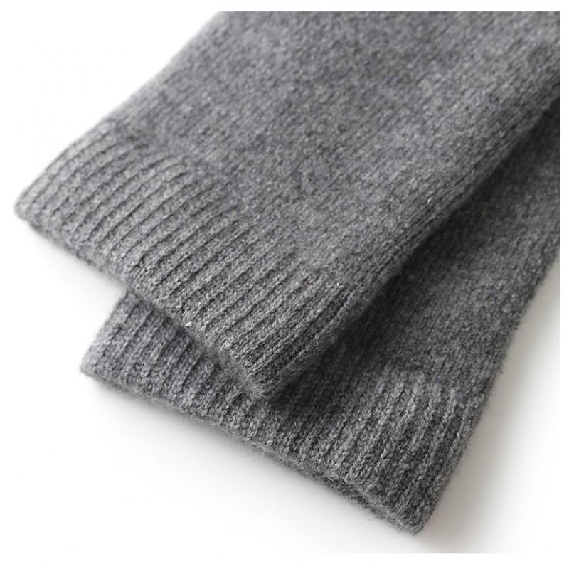 Womens Over Knee Cashmere Socks High Tube Slim Warm Versatile Solid Color Soccer Casual Wear