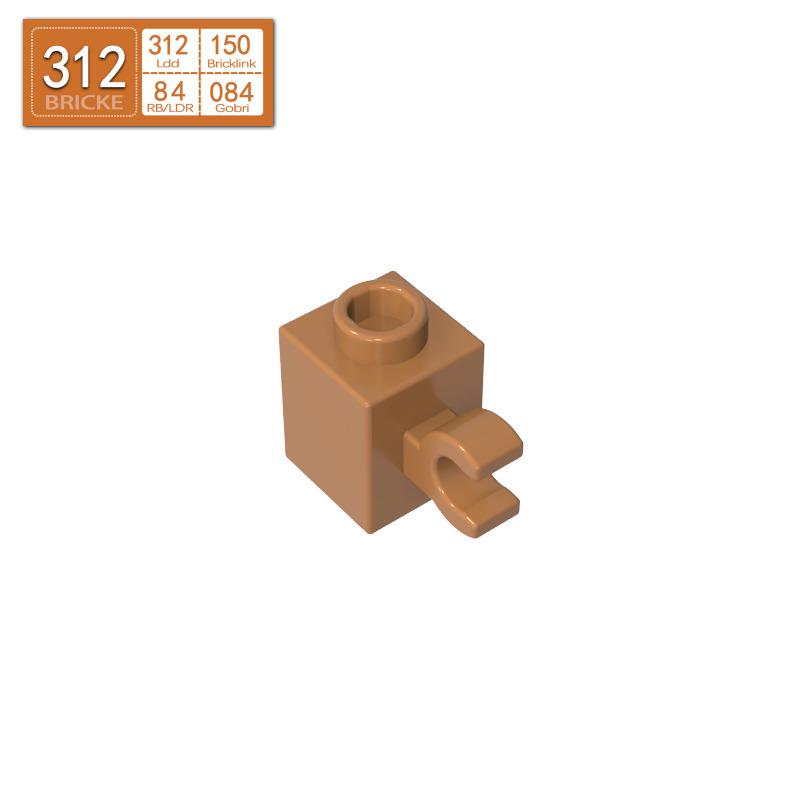 BRICKE 1x1 Single-Sided Long Brick Clip Compatible with Lego 60476 Blocks 50g (approx. 97 pcs)