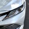 Lamp Hoods For Toyota Camry 2018 2019 2020 2024 Headlight Lamp Eyebrow Carbon Fiber Style Exterior Car Sticker ABS Bumper Strip
