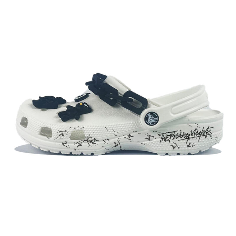 

Crocs Classic clog повседневные и универсальные модные трендовые дырчатые туфли для мужчин и женщин в белом и черном цвете 43-44 белый