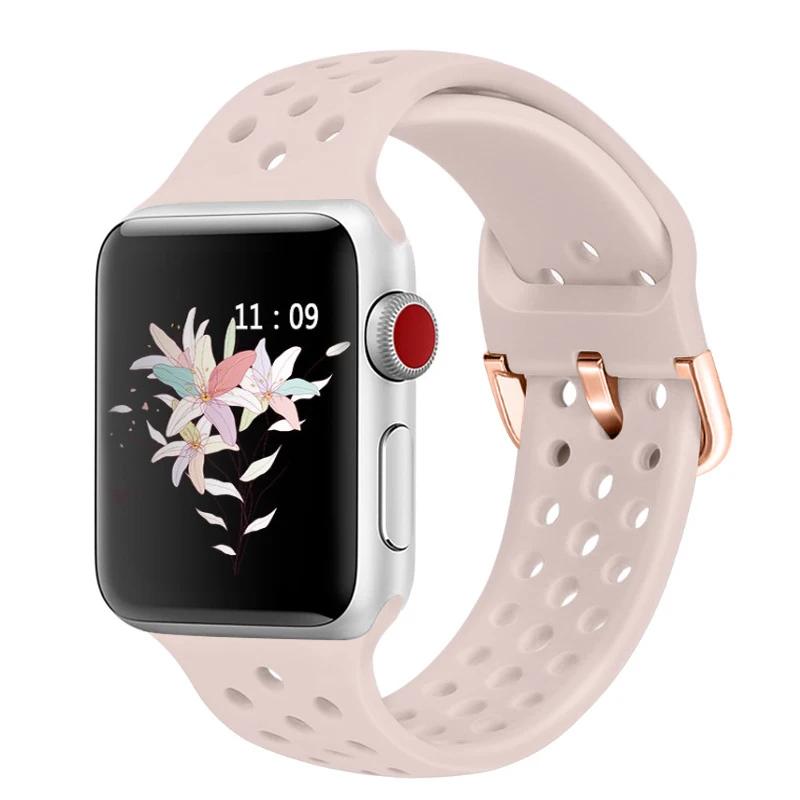 Cinturino in Silicone per Apple Watch Band 45mm 44mm 41mm 42mm 46mm Ultra 2 49mm Sportivo Traspirante Cinturino iWatch 10 9 8 7 6 5 4 SE Correa